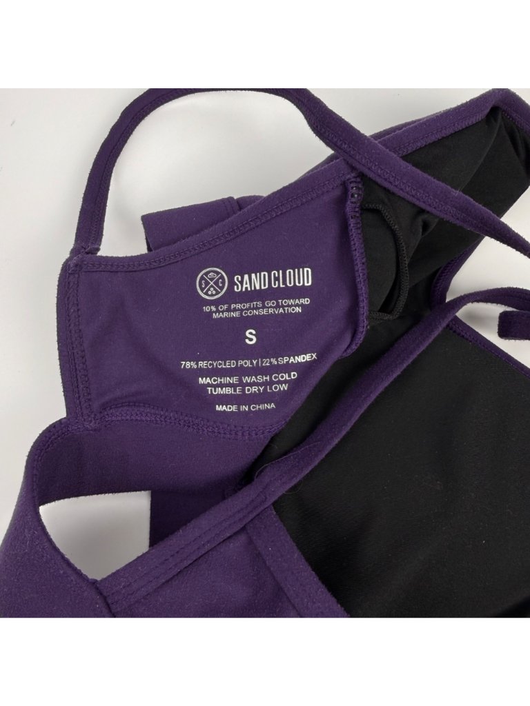 Sand Cloud Purple Sports Athletic Bra Criss-Cross Straps Size S — image 3 of 3